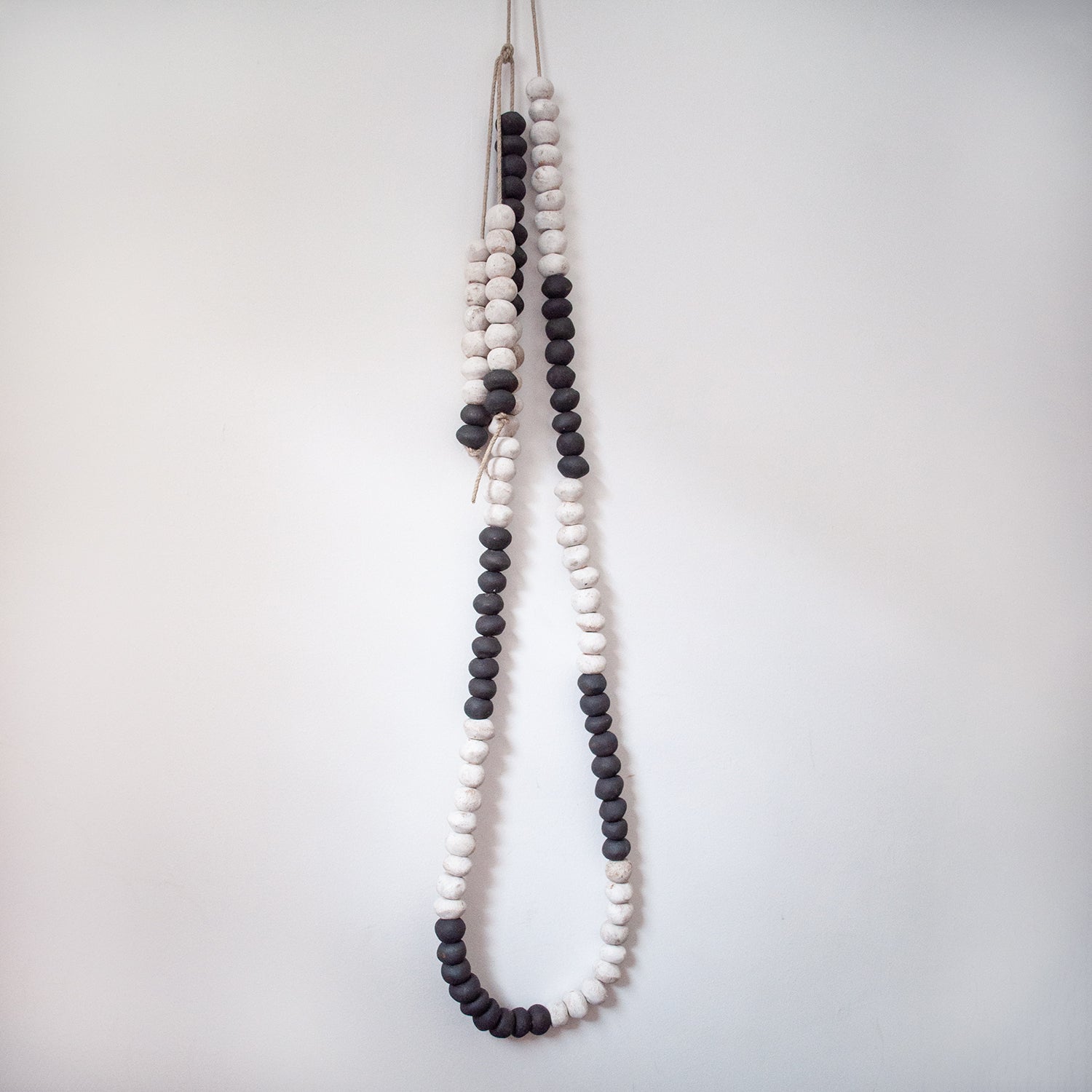 Black And White Bead Garland