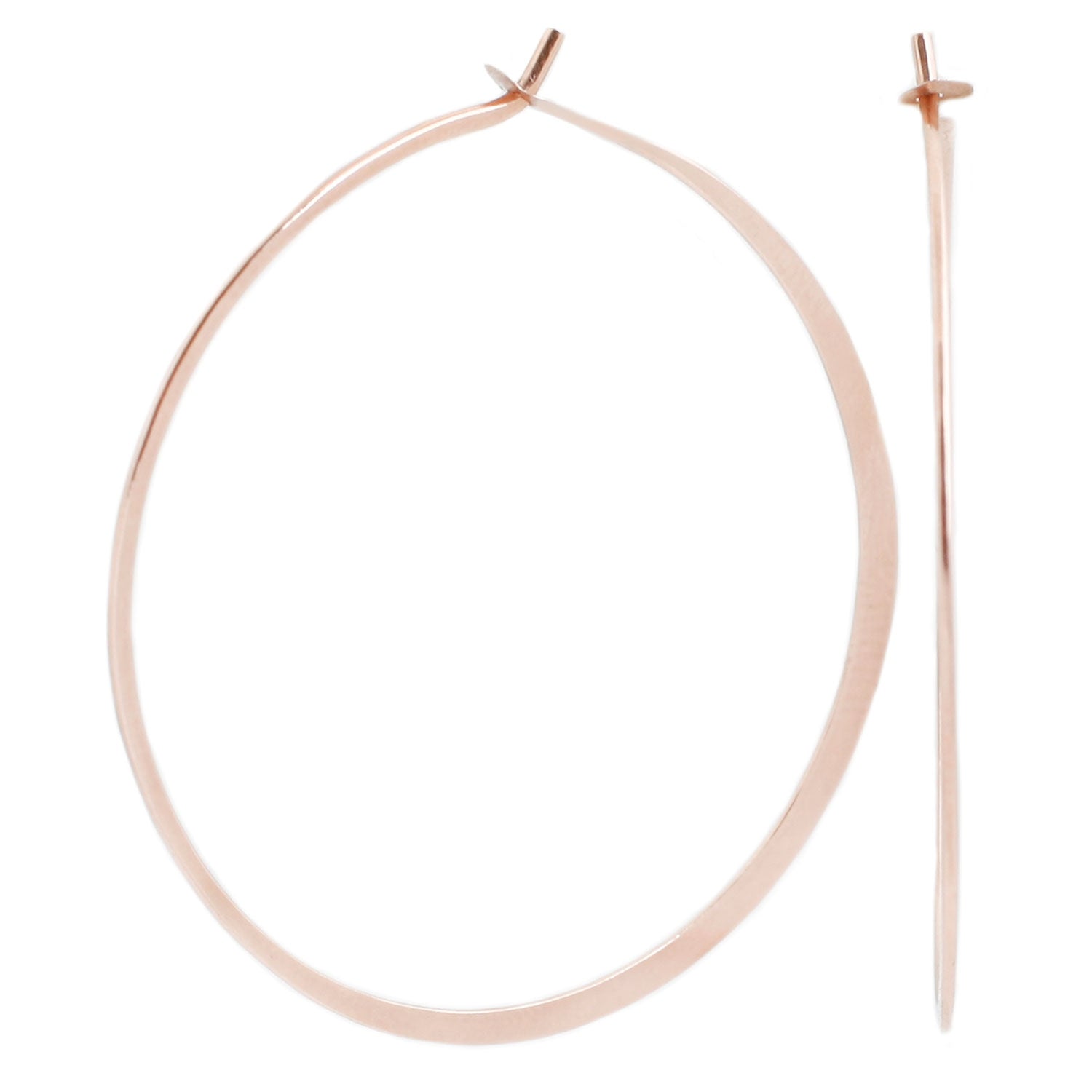 Rose gold store large hoops