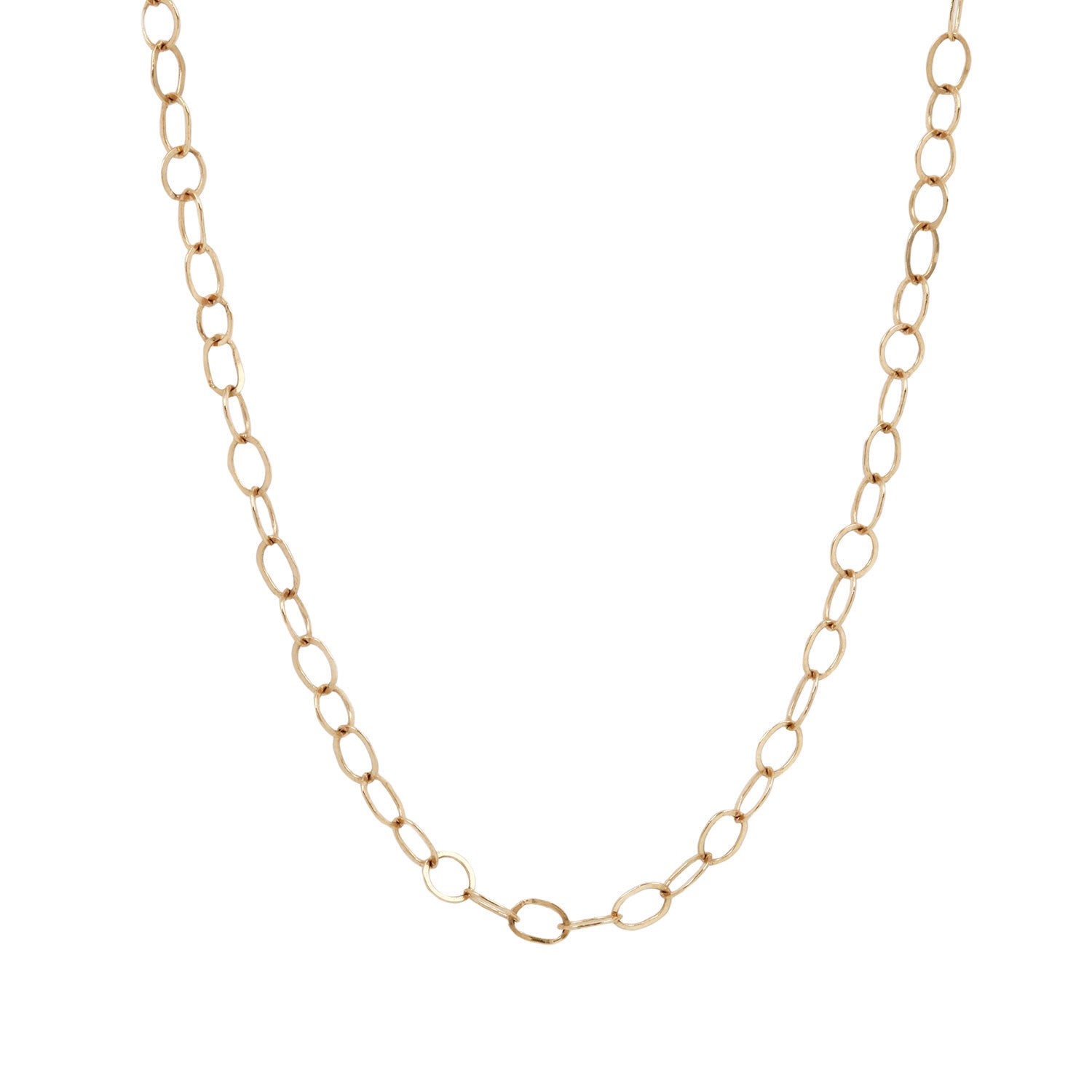 LI Small Forged Gold Link Necklace – ESQUELETO