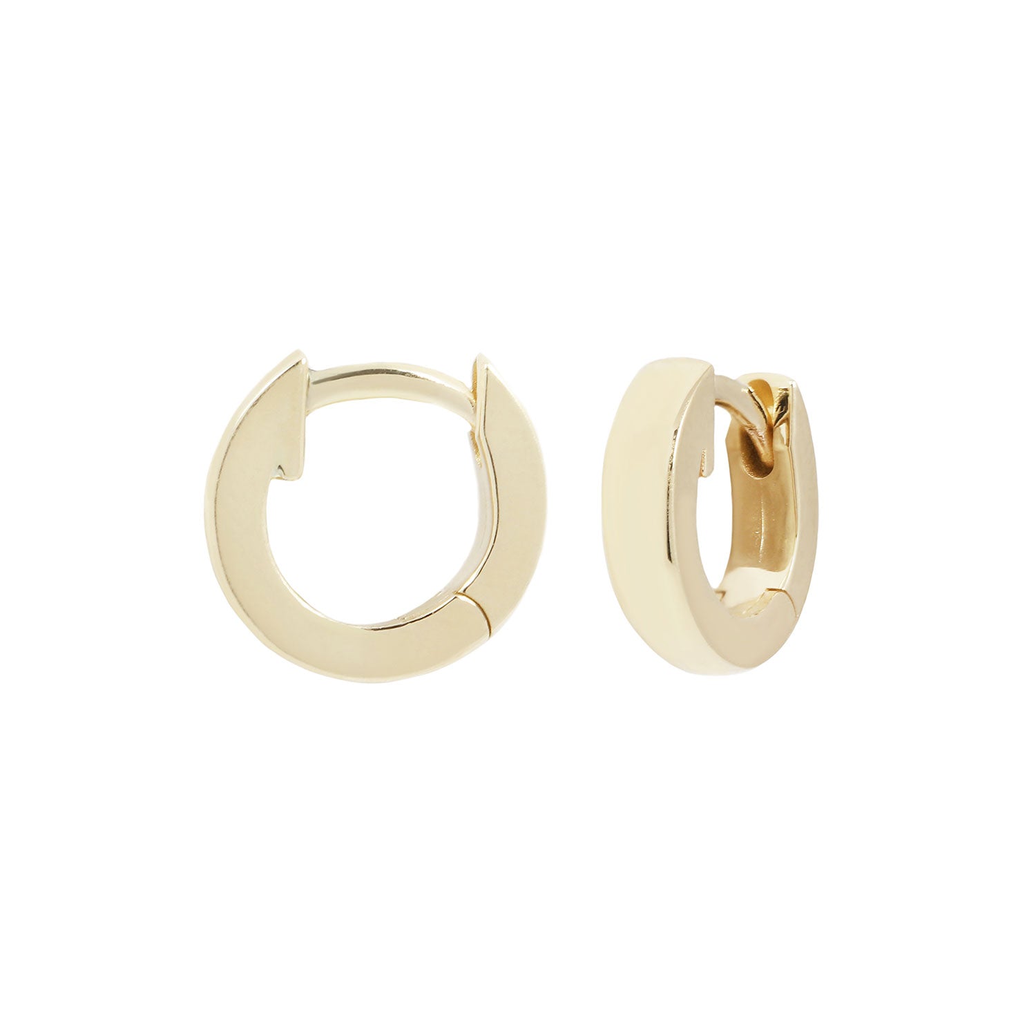 Small Gold Huggie Clicker Earring
