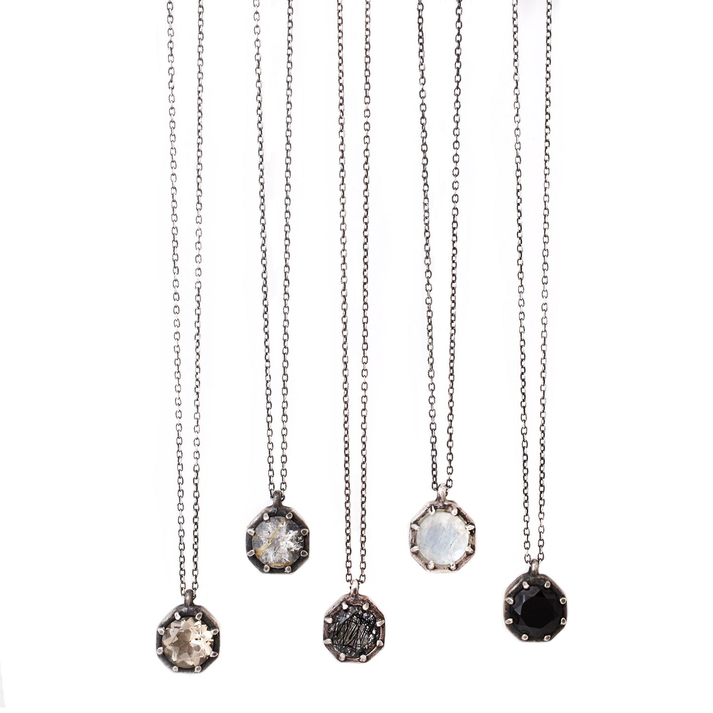 Champagne Quartz Octagon Necklace