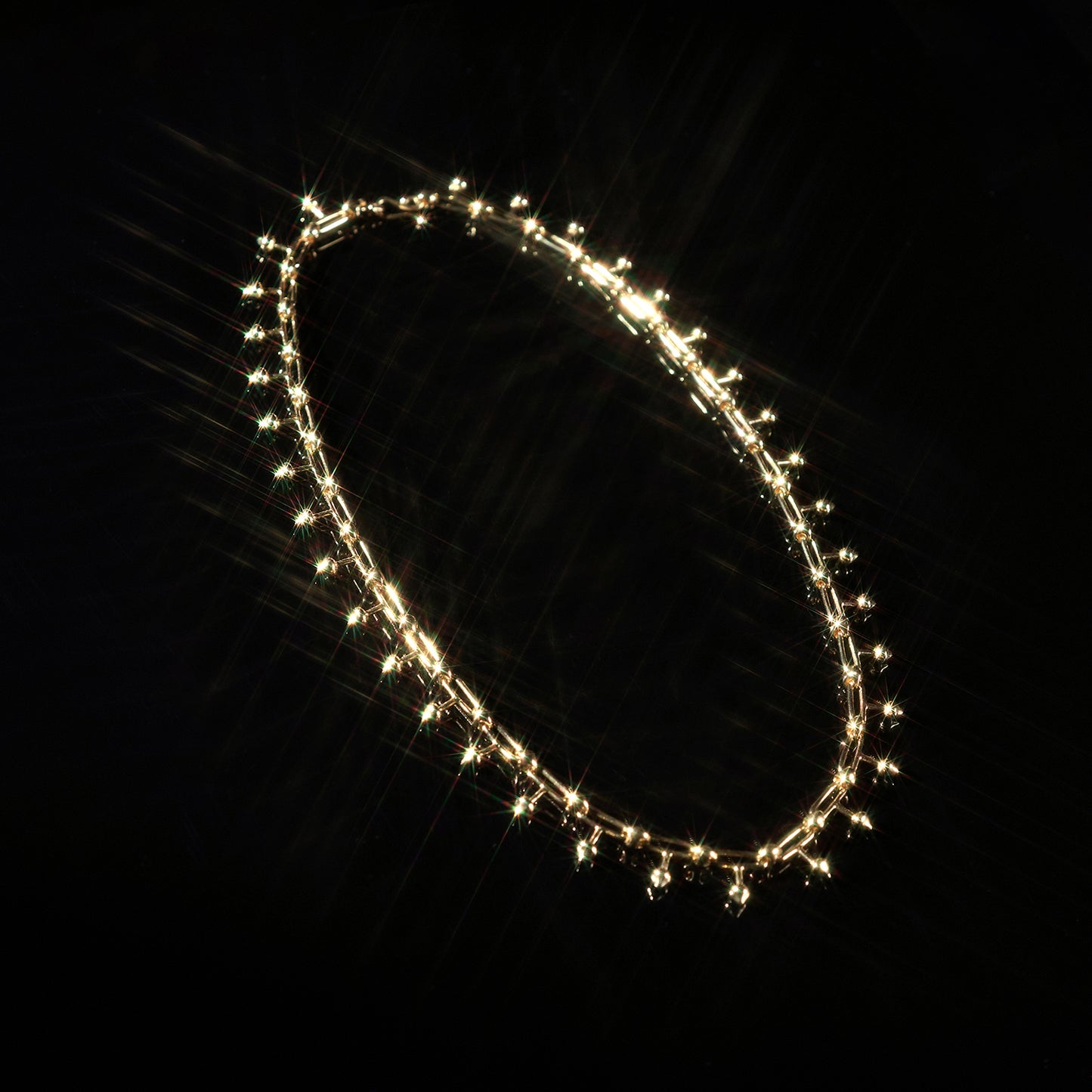 Gold Spike Link Necklace