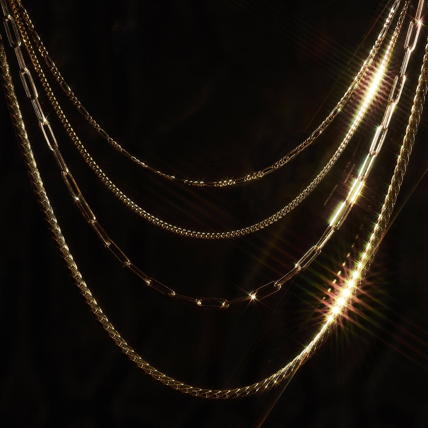 Golden Horizon Paperclip Necklace