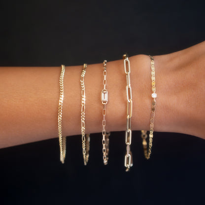 Golden Horizon Paperclip Bracelet