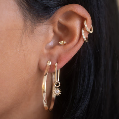 Large Plain Gold Hoops