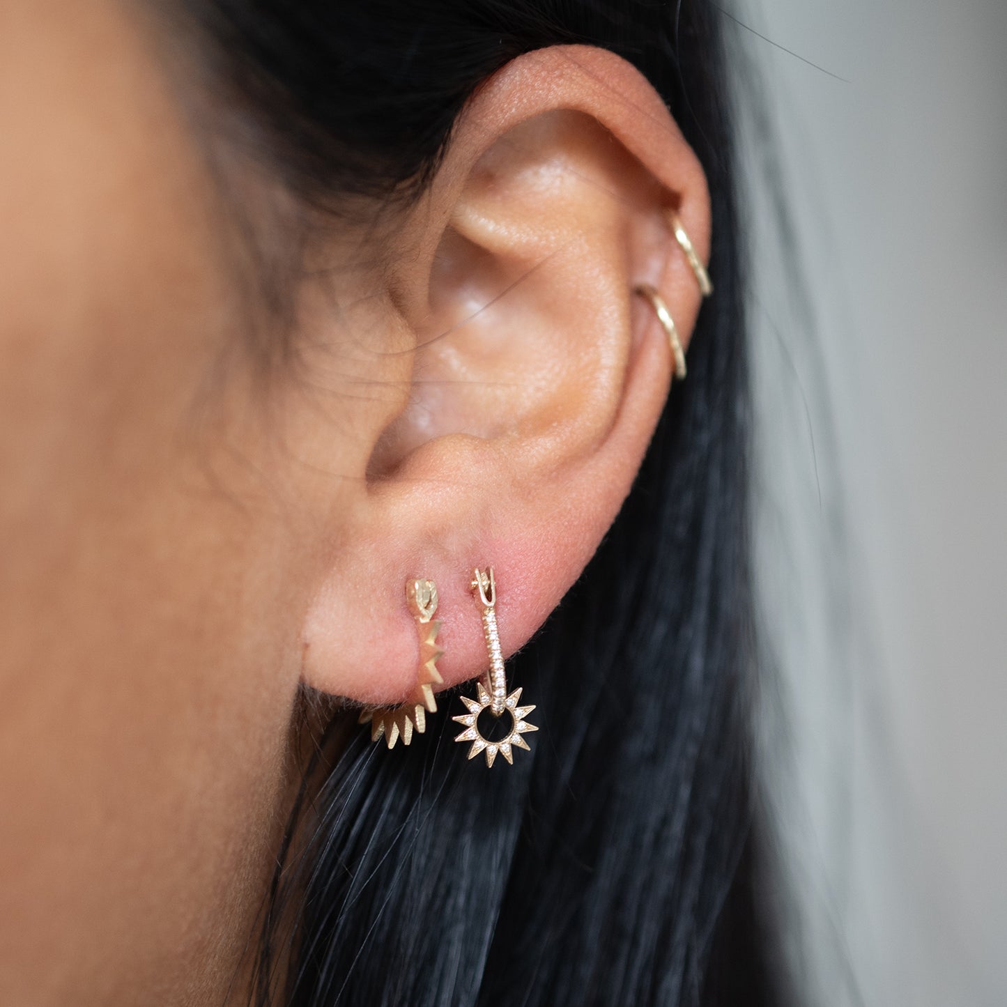 Pavé Baby Spur Earrings