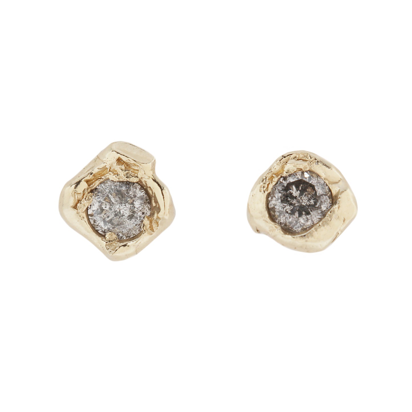 Salt & Pepper Organic Diamond Studs