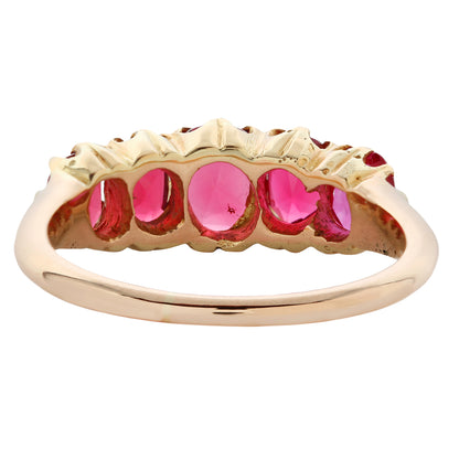 Victorian Ruby Quintet Ring