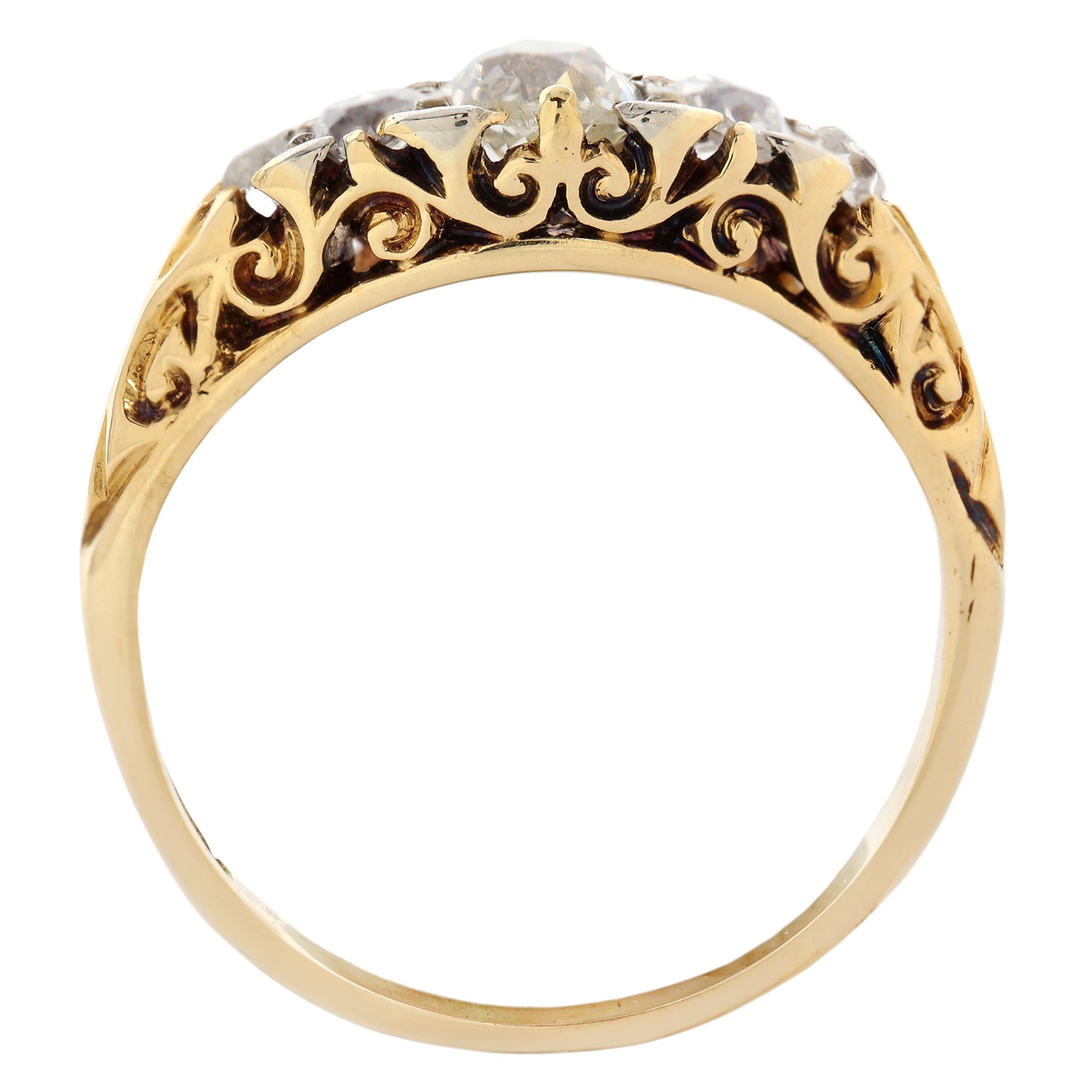 Opulent Diamond Half Hoop Ring