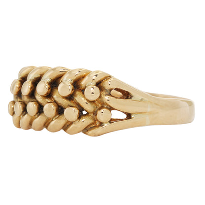 Gold Knotted Keeper Ring