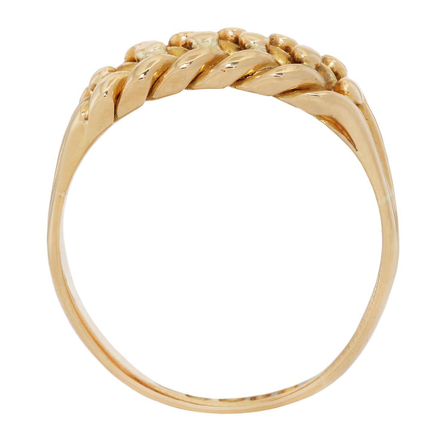 Gold Knotted Keeper Ring