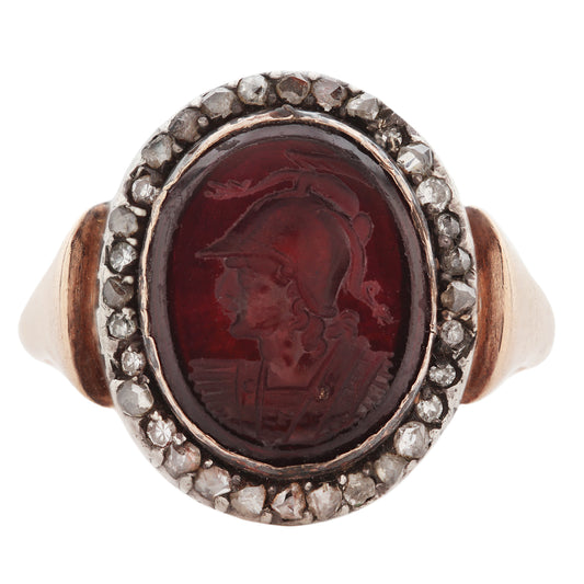 Antique Minerva Intaglio Ring