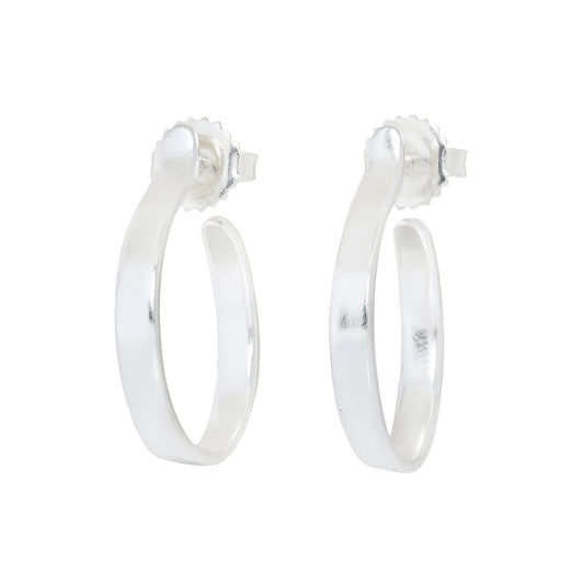 Small Plain Silver Hoops