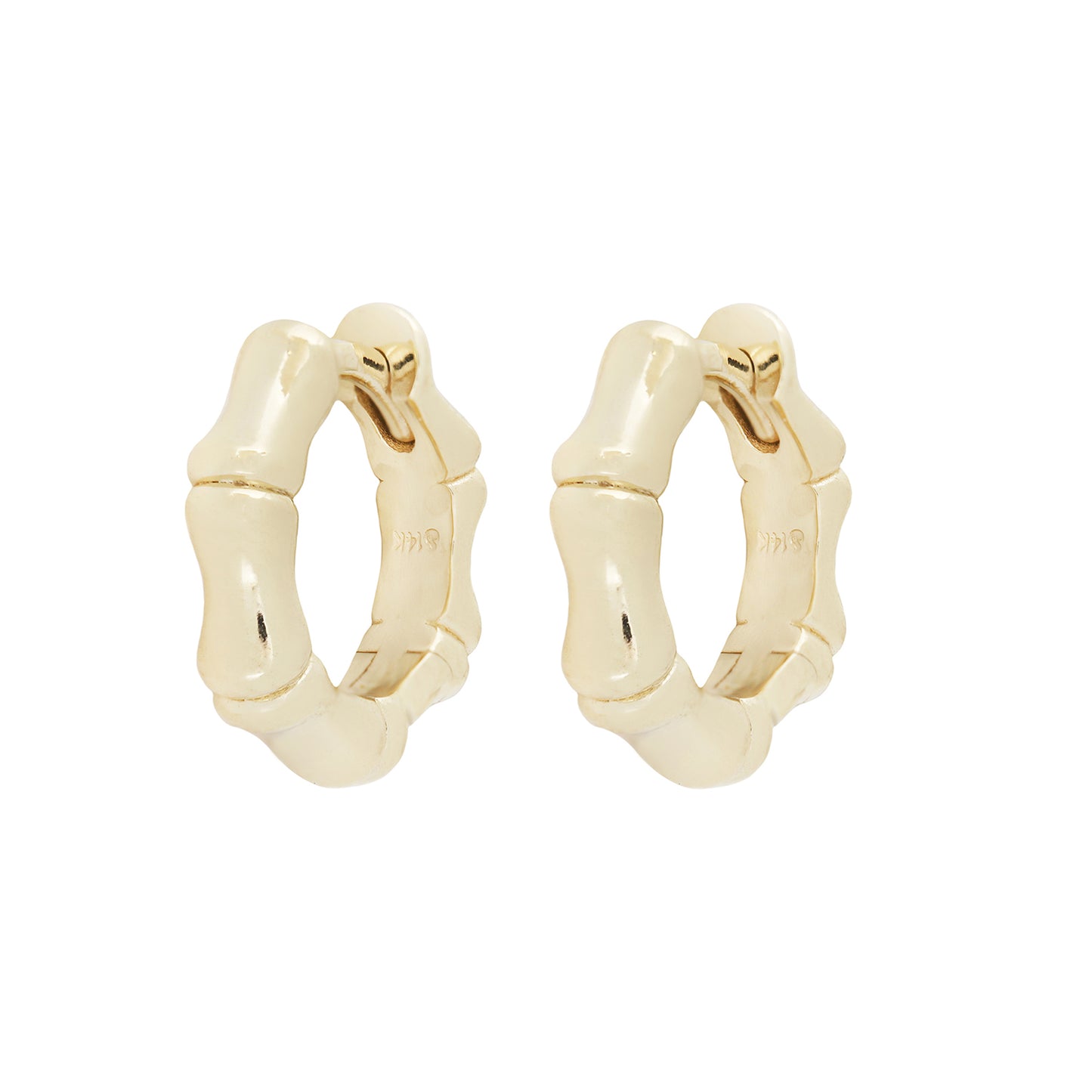 Gold Bamboo Hoops