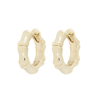 Gold Bamboo Hoops