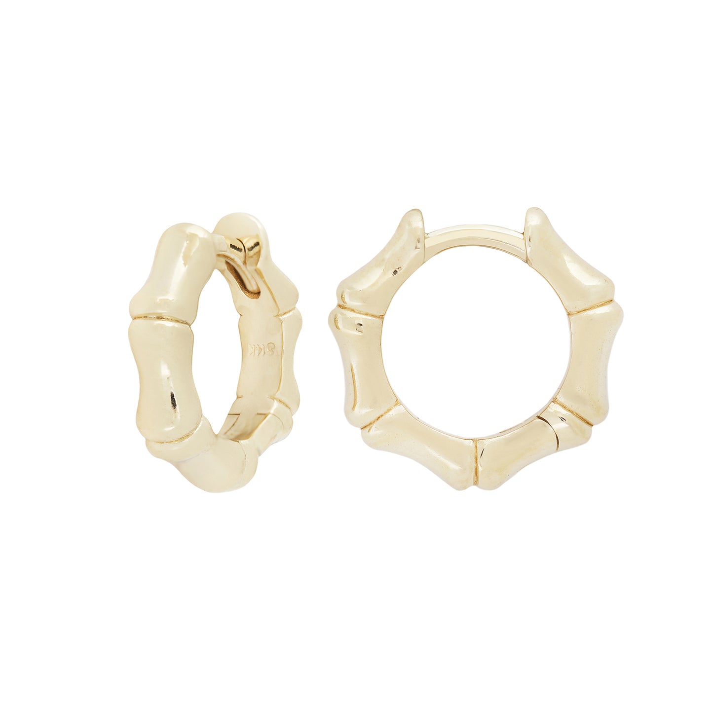 Gold Bamboo Hoops