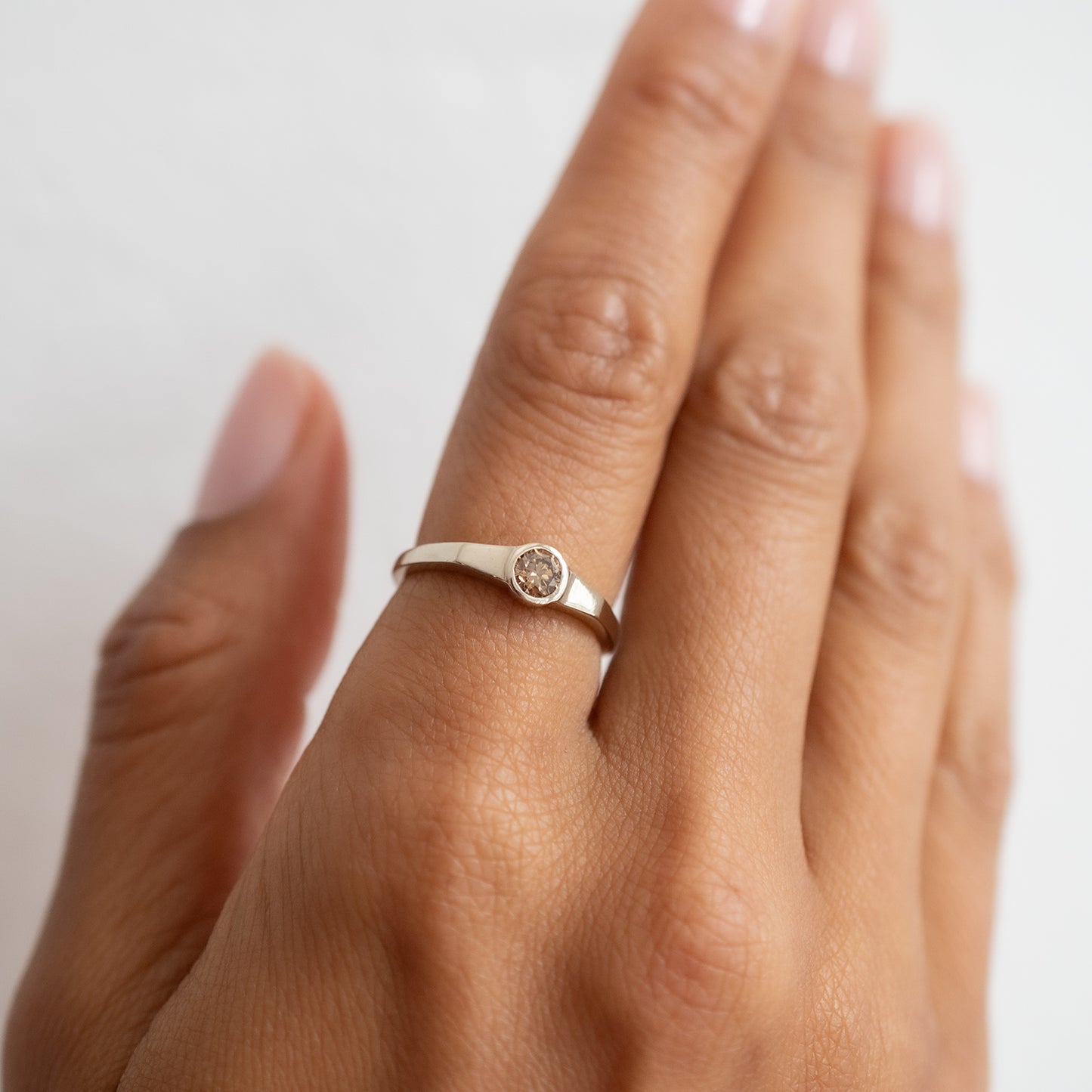 Champagne Diamond Eclipse Ring