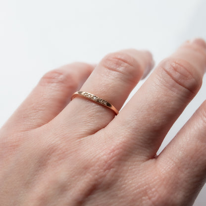 Rose Gold Starry Arch Ring