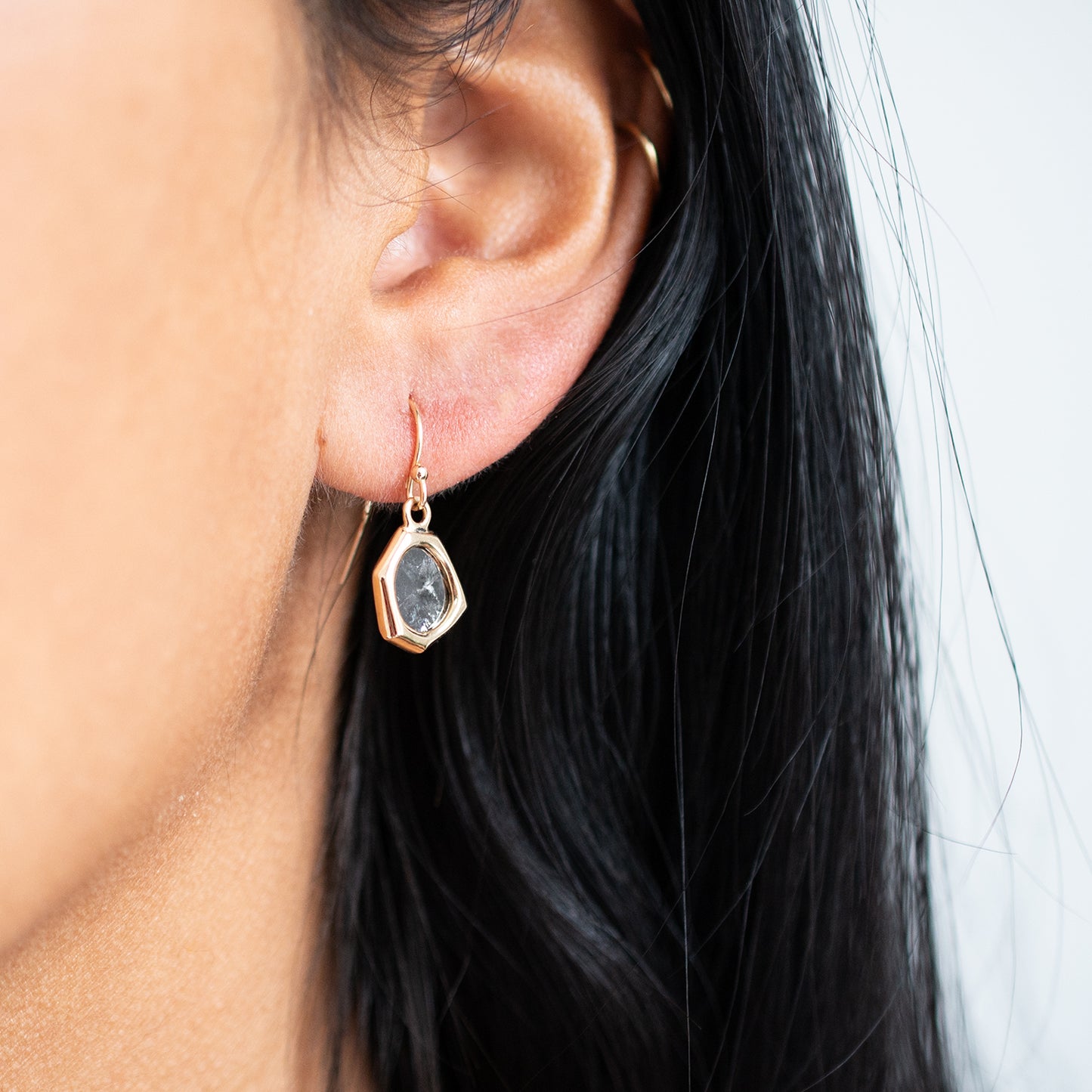 Diamond Slice Geo Earrings