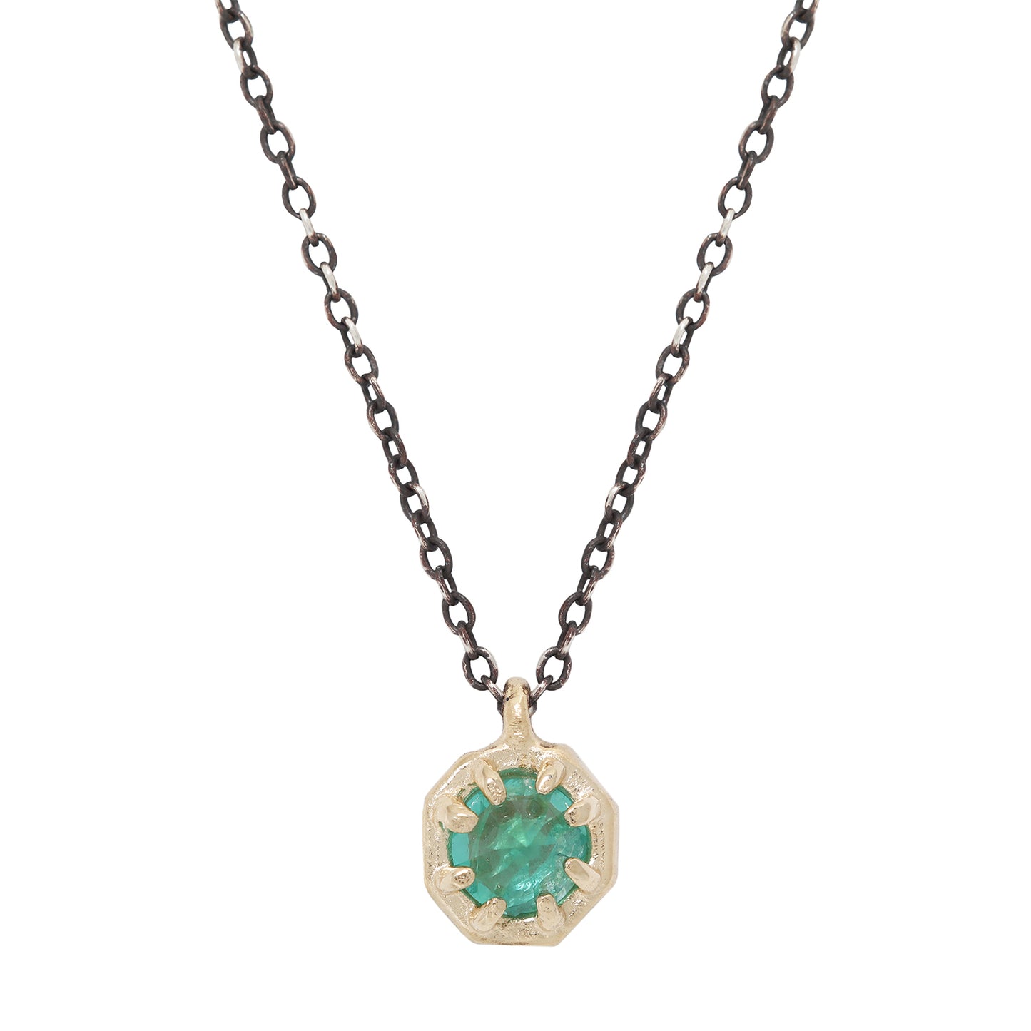 Small Emerald Octagon Necklace