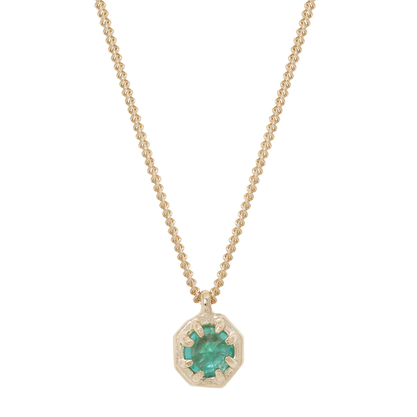 Small Emerald Octagon Necklace