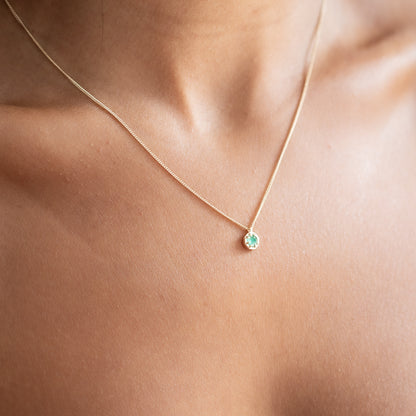 Small Emerald Octagon Necklace