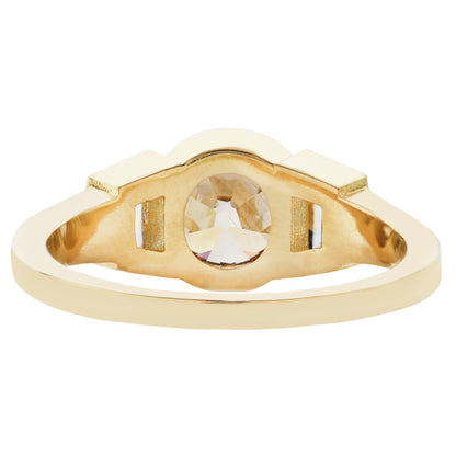 Golden Deco Diamond Ring