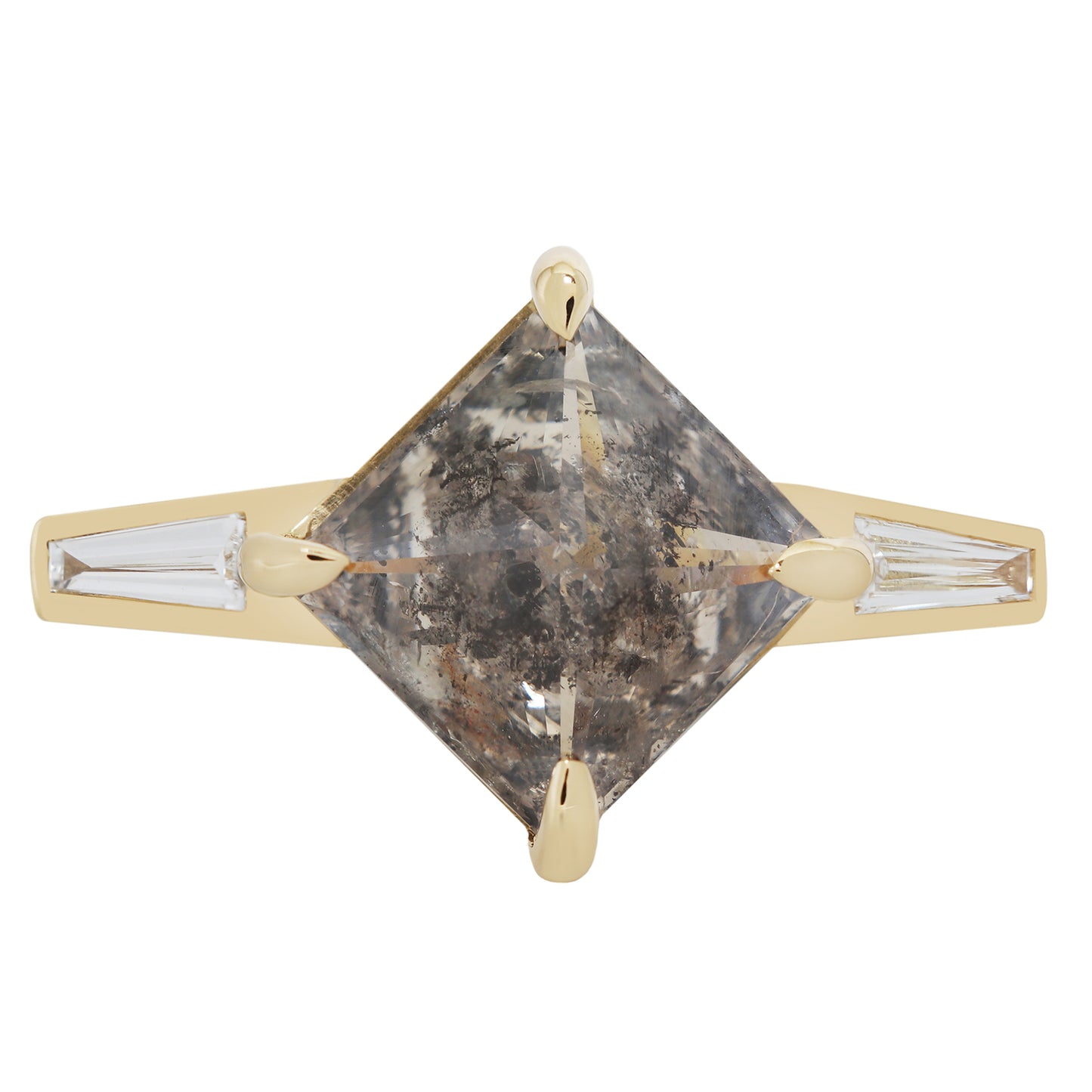 Speckled Pyramid Diamond Ring