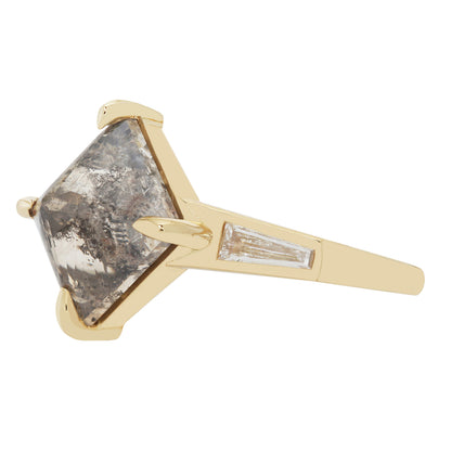 Speckled Pyramid Diamond Ring