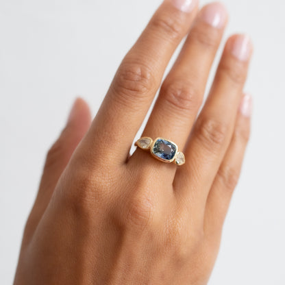 Azure Sapphire & Diamond Ring