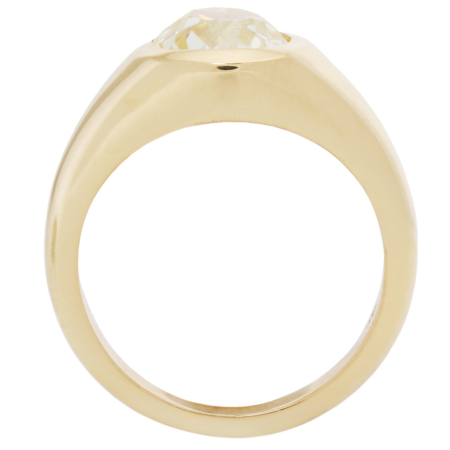 Moonbeam Diamond Signet Ring