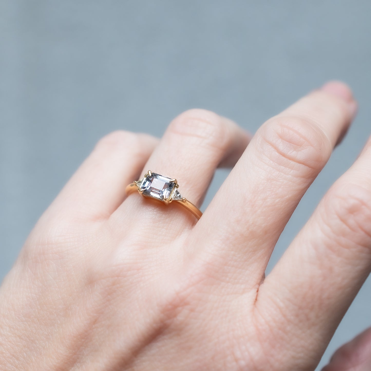 Glacial Blue Sapphire Ring