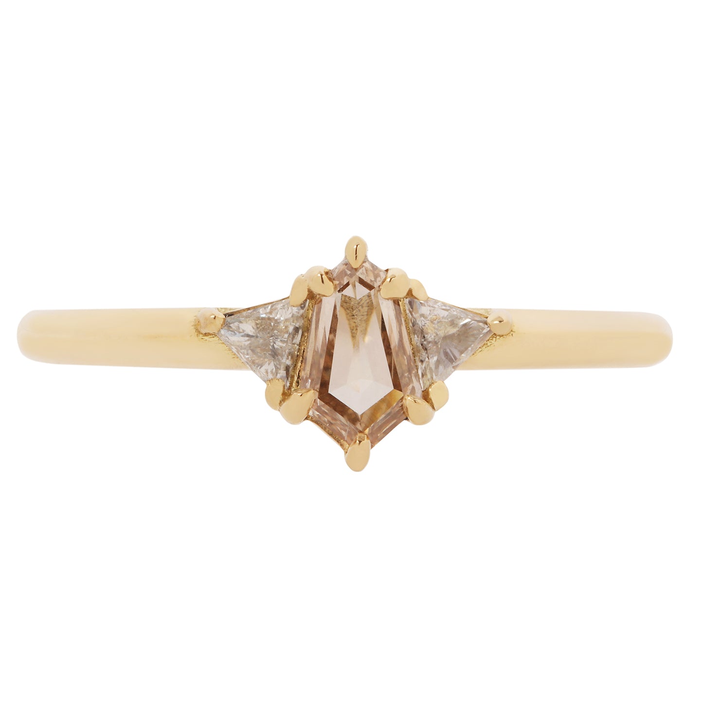 Champagne Shield Diamond Ring