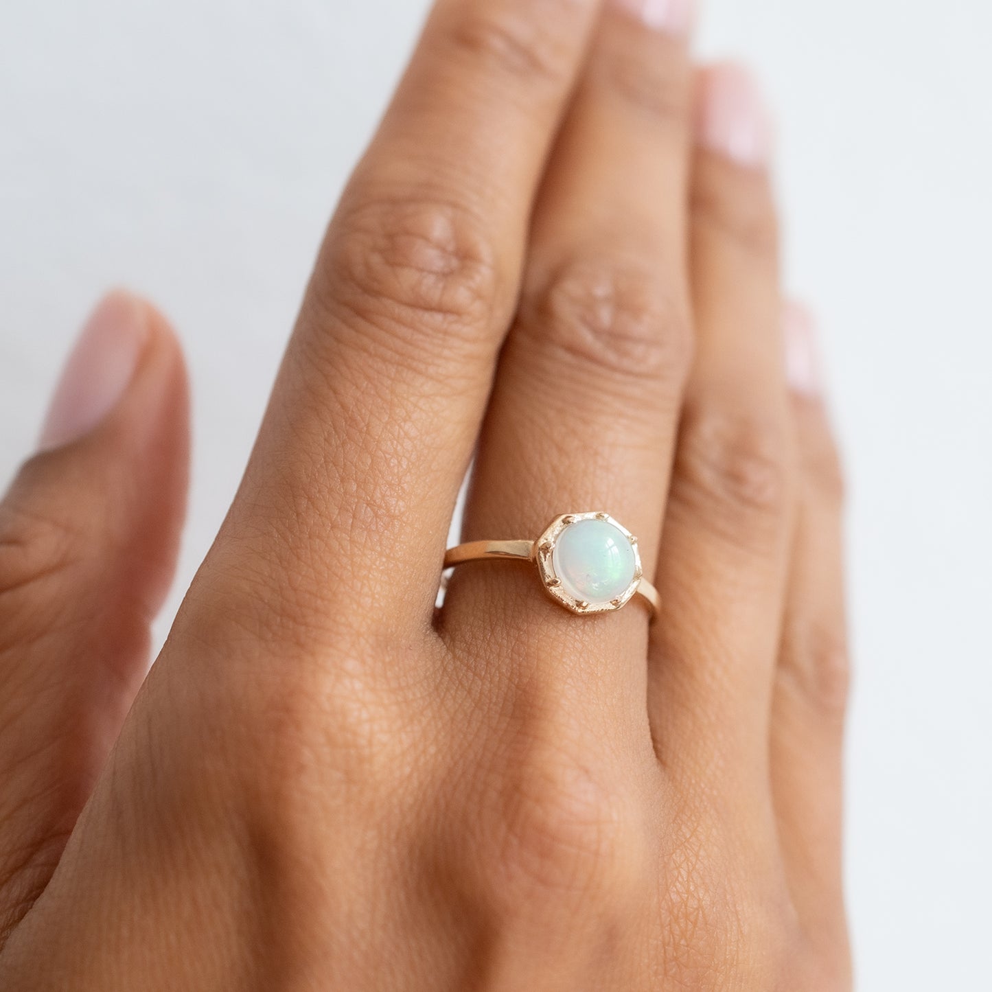 Opal Octagon Ring