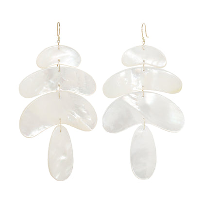 Large Mother of Pearl Totem Earrings