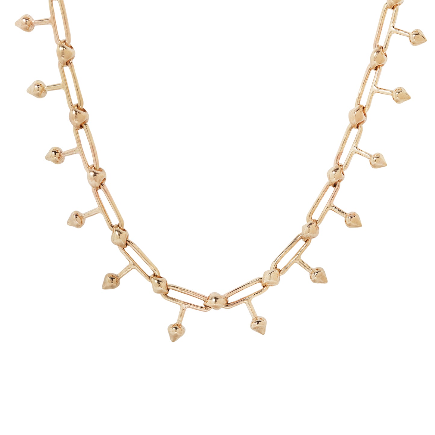 Gold Spike Link Necklace