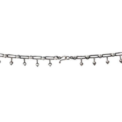 Silver Spike Link Necklace