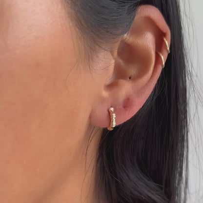 Gold Bamboo Hoops