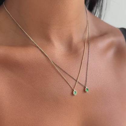 Small Emerald Octagon Necklace