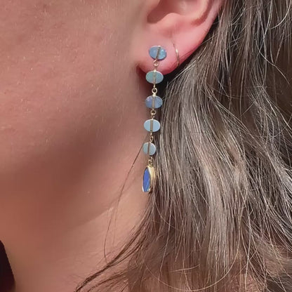 Six Opal Drop Earring