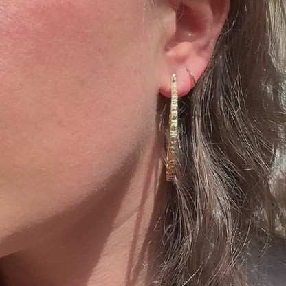 Thin Gold Urchin Hoops