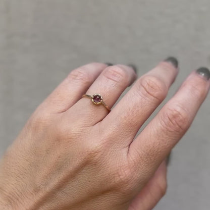 Tiny Garnet Ring