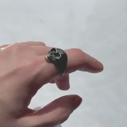 Small Black Skull Ring