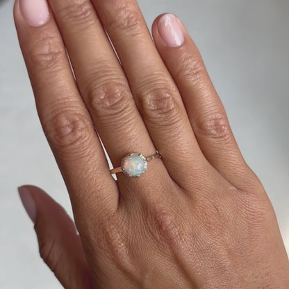 Opal Octagon Ring