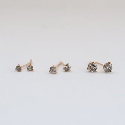 Salt and Pepper Diamond Studs — Sarah Swell Jewelry