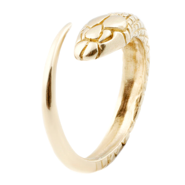 Snake Statement Spiral Ring in Gold | Uncommon James