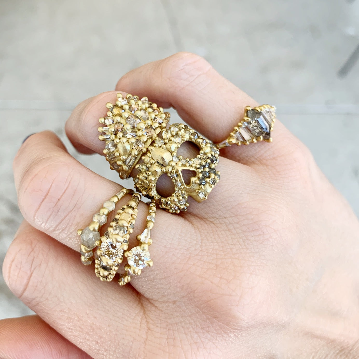 Polly wales hot sale skull ring