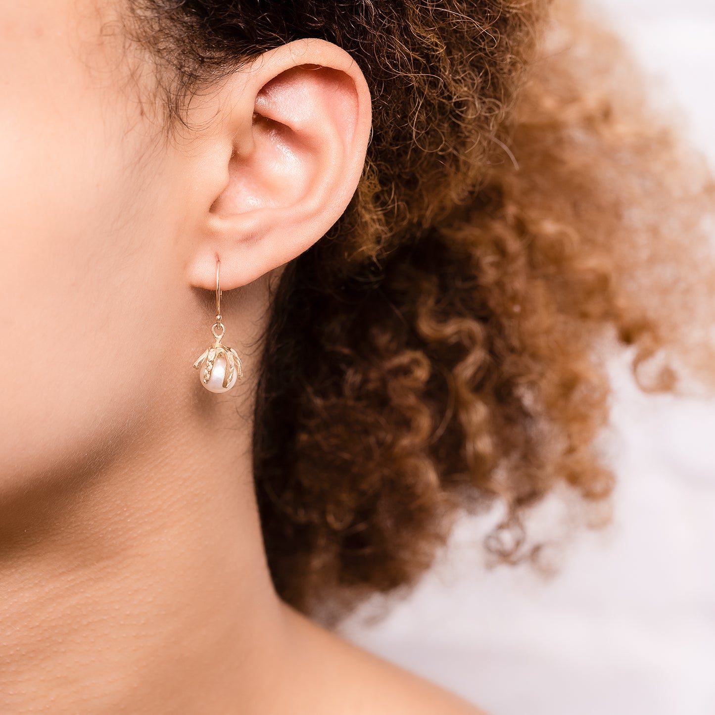 Rene Escobar: Small Gold Celine Earrings